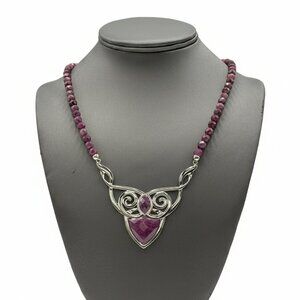 Jay King Sterling Silver Ruby & Pink Sapphire Pendant Necklace, 18"
